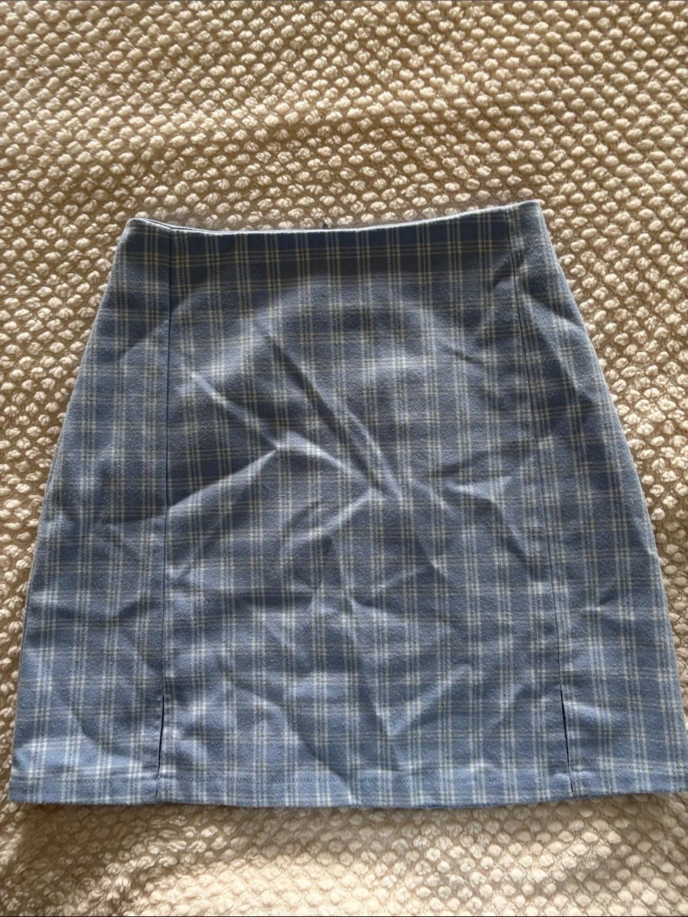 Brandy Melville Blue Plaid Pencil Skirt